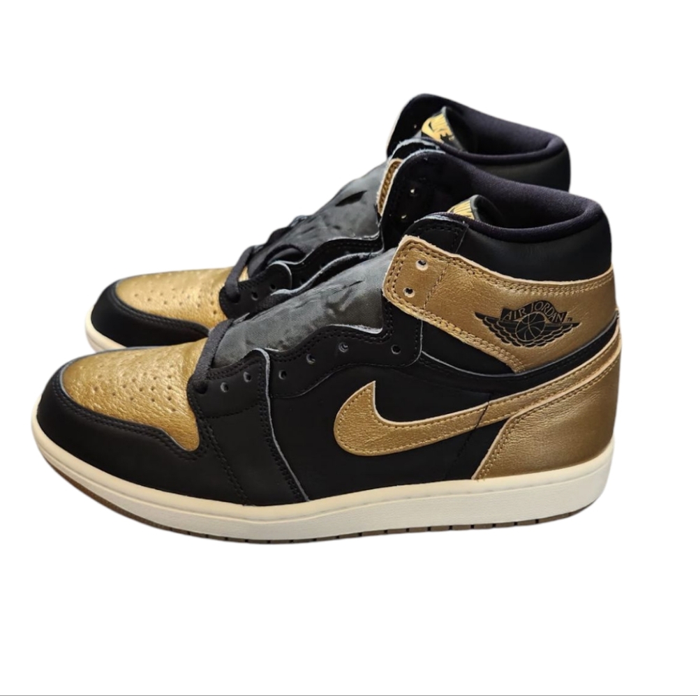 Mens Jordan 1 High Metallic‎ Gold